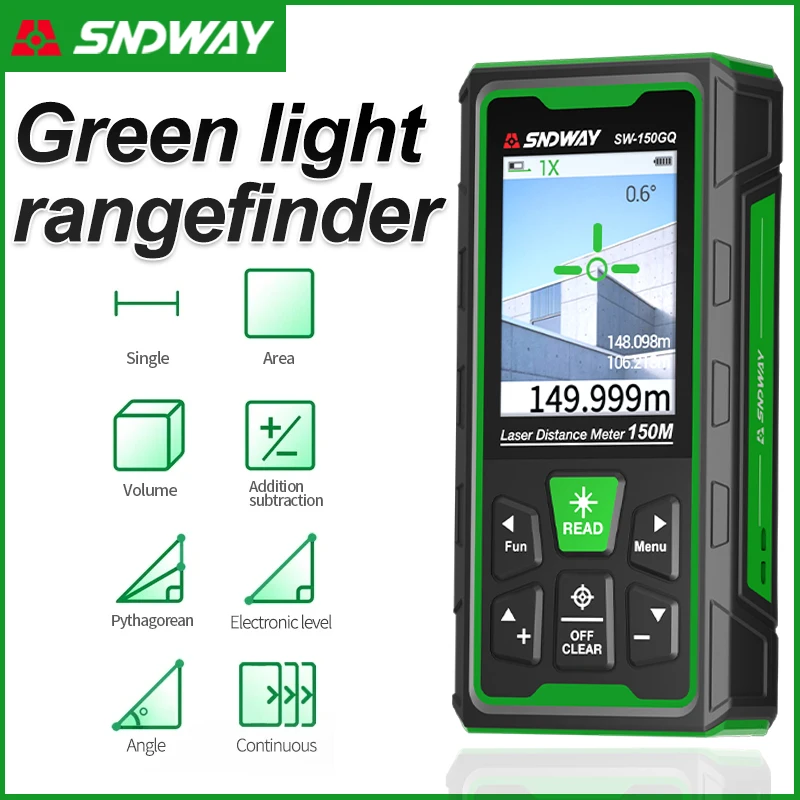 Industrial Laser Distance Sensor - جهاز قياس المسافة بالليزر الأخضر الرقمي،