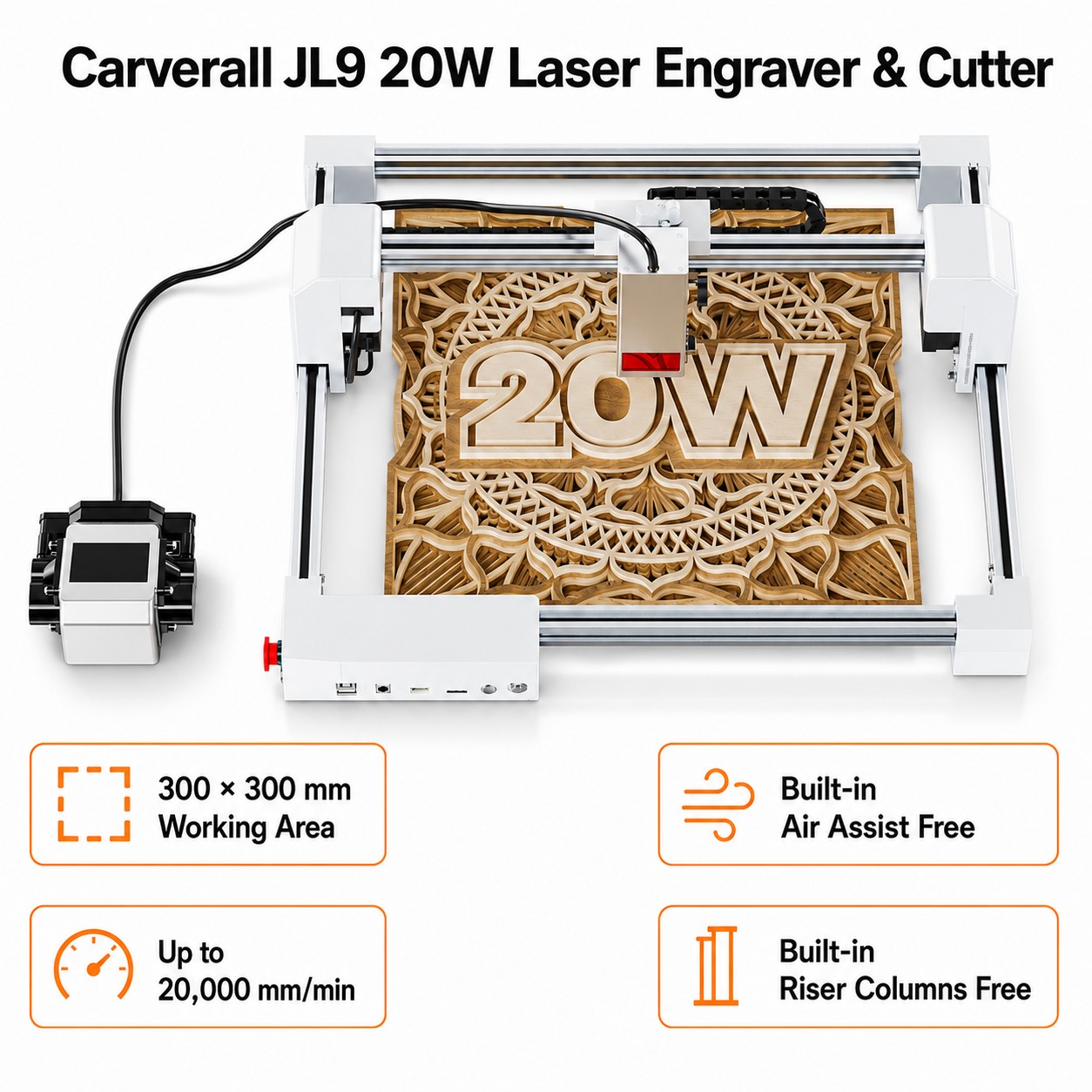 Industrial Laser Removal - آلة النقش والقطع بالليزر كارفيرال JL9
