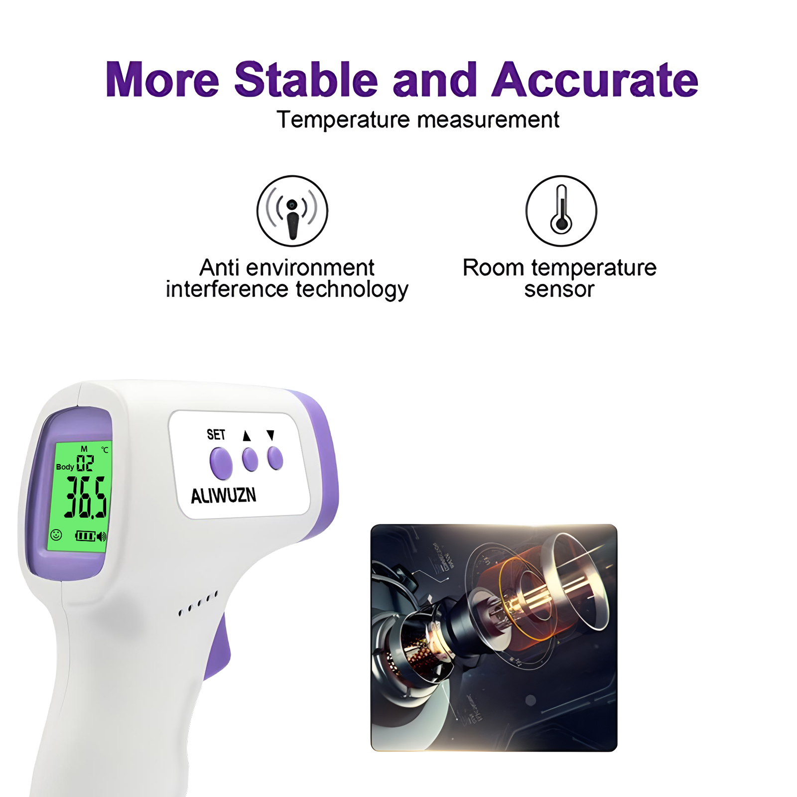 الحمى الطبية ميزان الحرارة بال - مراجعة Industrial Laser Temperature وسعره