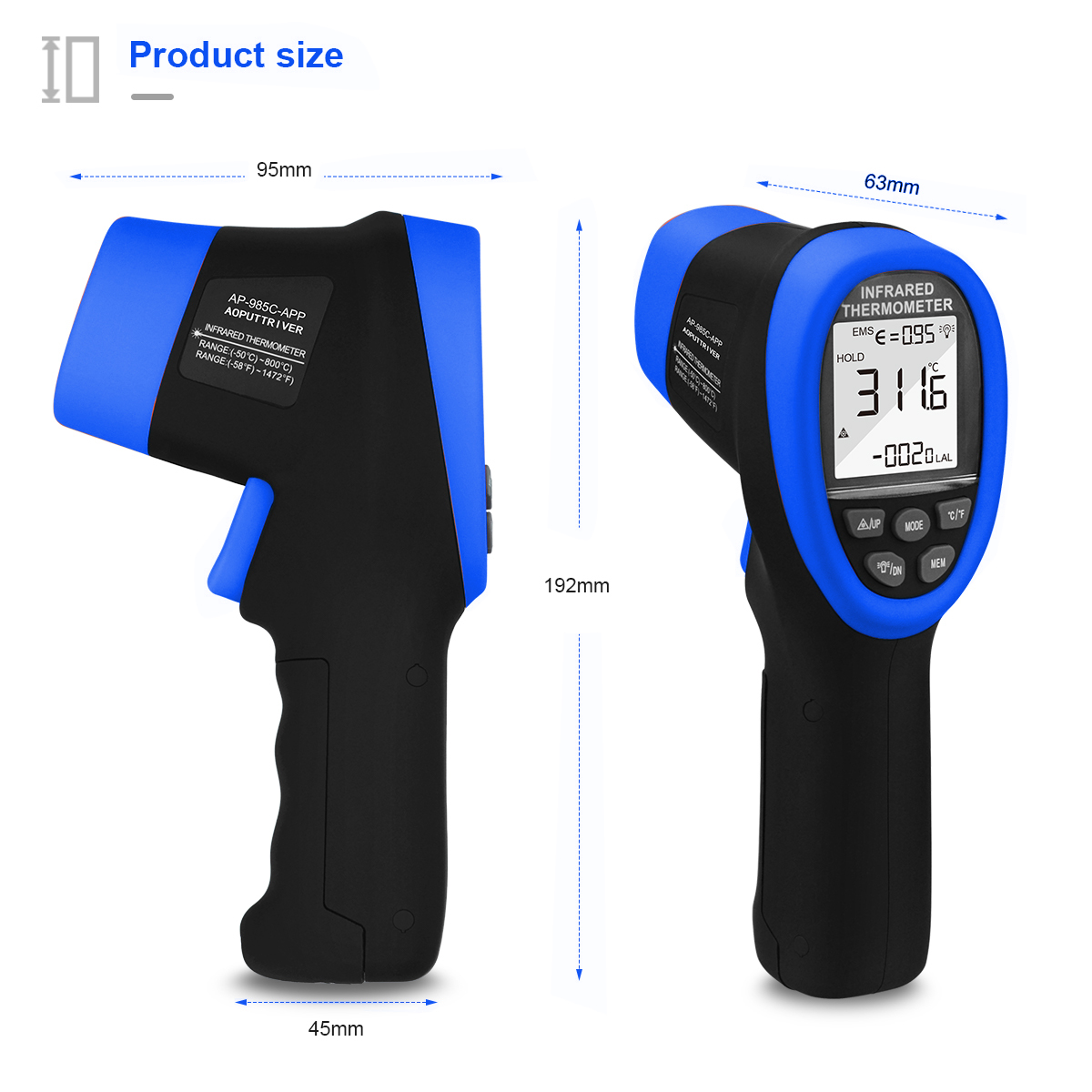 مسدس قياس الحرارة بالأشعة تحت  - مراجعة Industrial Laser Temperature وسعره