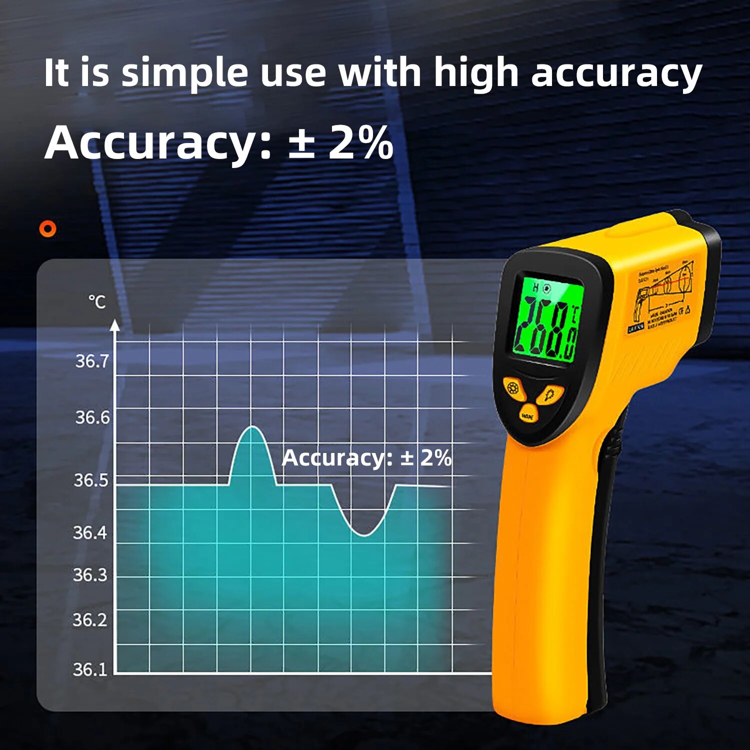 ميزان حرارة رقمي بالأشعة تحت ا - مراجعة Industrial Laser Temperature وسعره